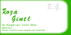 roza gintl business card