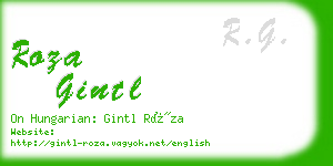 roza gintl business card